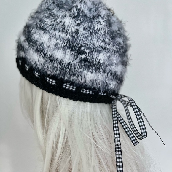 Hand Knits 2 Love Slouch Beanie Hat Cap Mohair Look Tassel Adjustable  Stylish - Picture 6 of 11